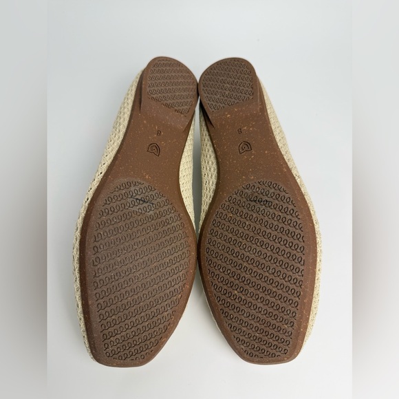 Rothy’s “The Max Square” Flat Size 8 In Conch Ivory Basketweave NWOT - Picture 8 of 9